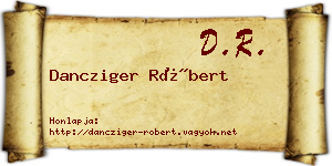 Dancziger Róbert névjegykártya